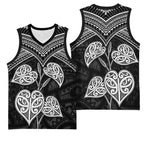 Black New Zealand Kawakawa Maori Ngaru Basketball Jersey