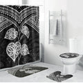 Black New Zealand Kawakawa Maori Ngaru Bathroom Set