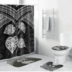 Black New Zealand Kawakawa Maori Ngaru Bathroom Set