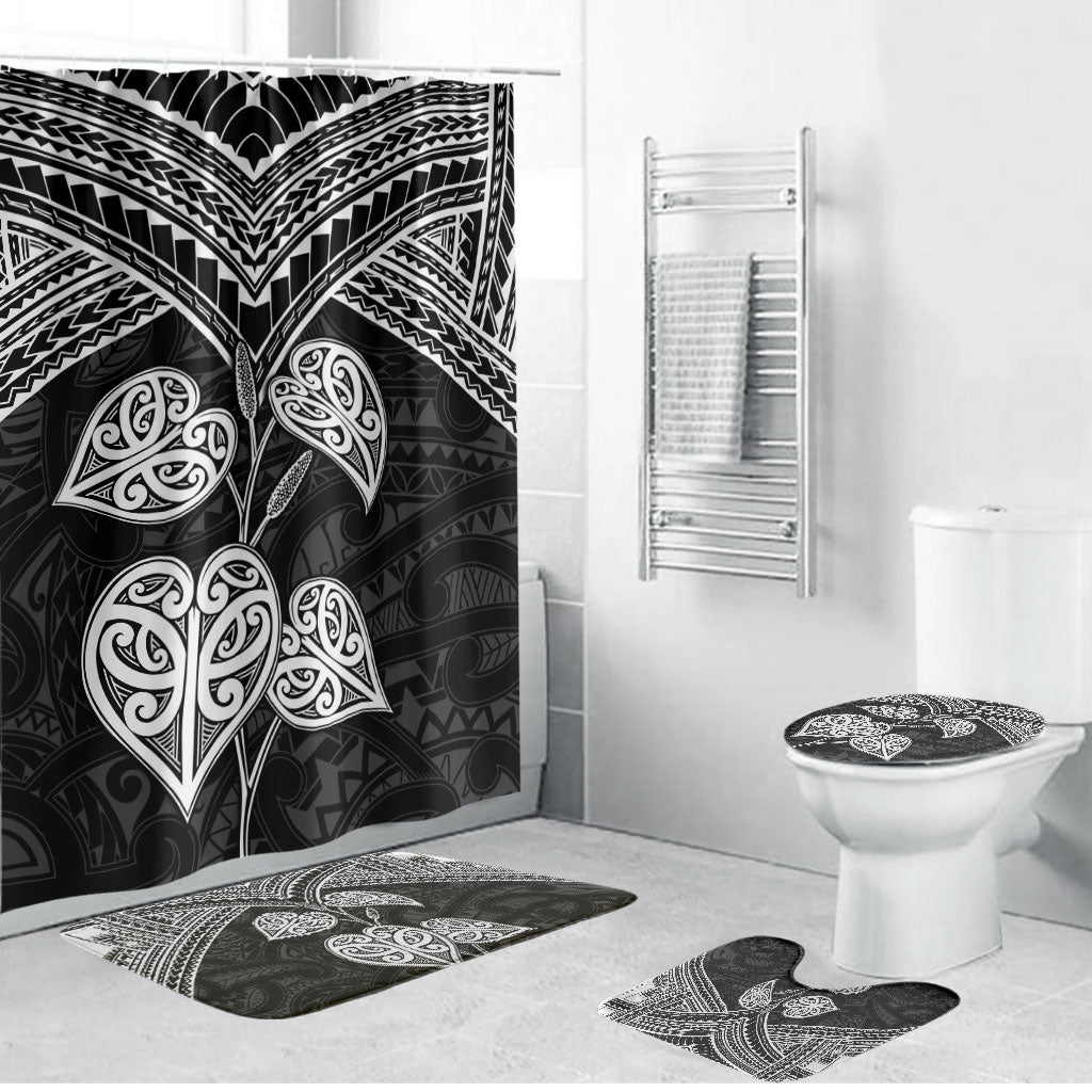 Black New Zealand Kawakawa Maori Ngaru Bathroom Set