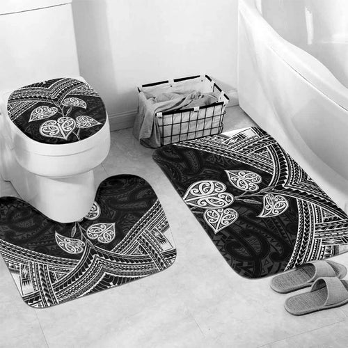 Black New Zealand Kawakawa Maori Ngaru Bathroom Set