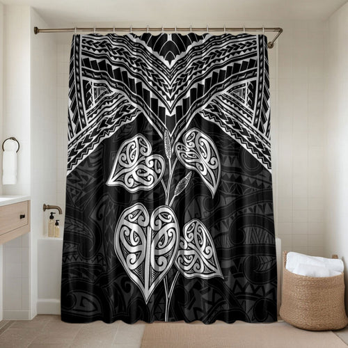 Black New Zealand Kawakawa Maori Ngaru Bathroom Set