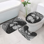 Black New Zealand Kawakawa Maori Ngaru Bathroom Set