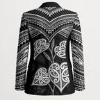 Black New Zealand Kawakawa Maori Ngaru Blazer