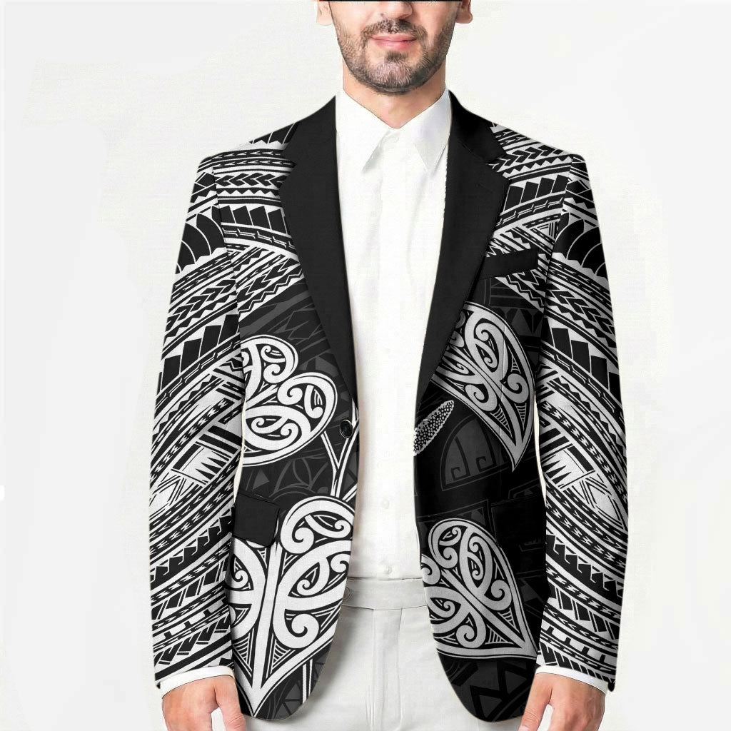 Black New Zealand Kawakawa Maori Ngaru Blazer