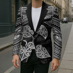 Black New Zealand Kawakawa Maori Ngaru Blazer