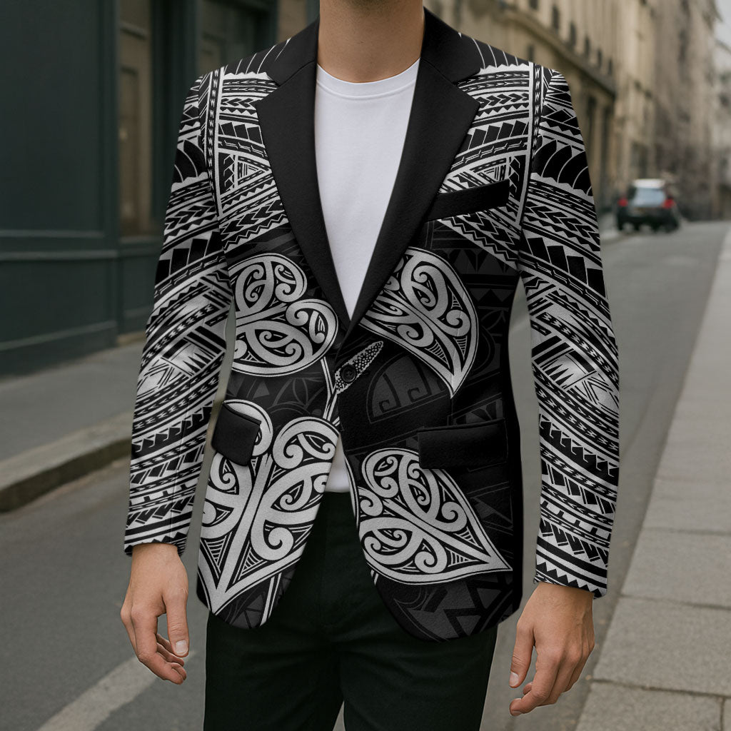 Black New Zealand Kawakawa Maori Ngaru Blazer