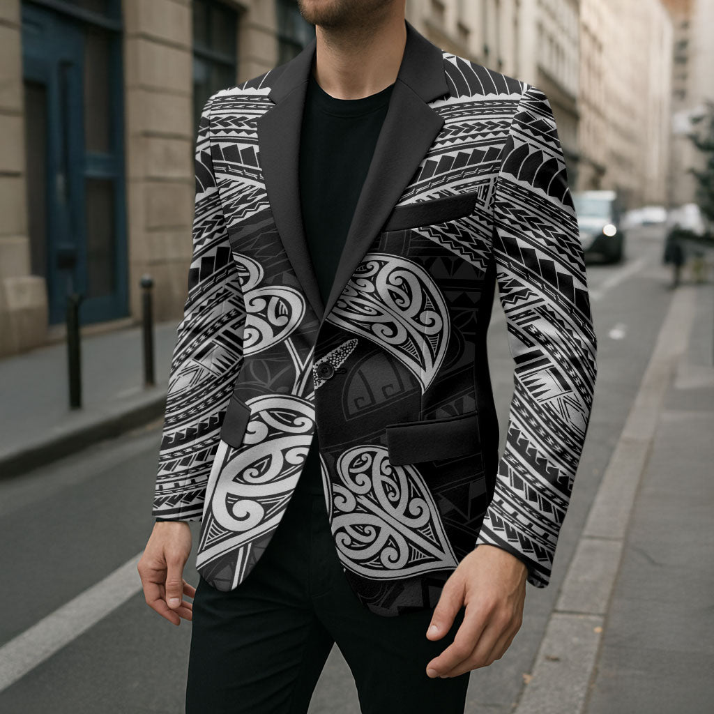 Black New Zealand Kawakawa Maori Ngaru Blazer
