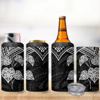 Black New Zealand Kawakawa Maori Ngaru 4 in 1 Can Cooler Tumbler
