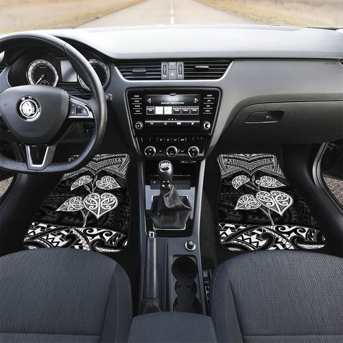 Black New Zealand Kawakawa Maori Ngaru Car Mats
