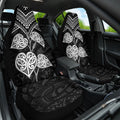 Black New Zealand Kawakawa Maori Ngaru Car Seat Cover