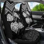Black New Zealand Kawakawa Maori Ngaru Car Seat Cover