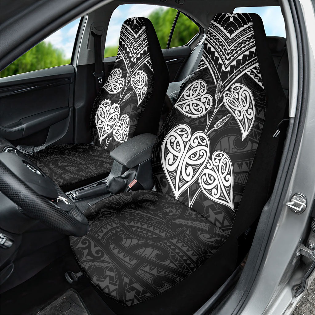 Black New Zealand Kawakawa Maori Ngaru Car Seat Cover