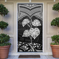 Black New Zealand Kawakawa Maori Ngaru Door Cover