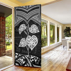 Black New Zealand Kawakawa Maori Ngaru Door Cover