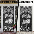 Black New Zealand Kawakawa Maori Ngaru Door Cover