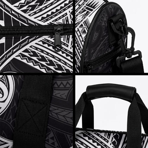Black New Zealand Kawakawa Maori Ngaru Duffle Bag