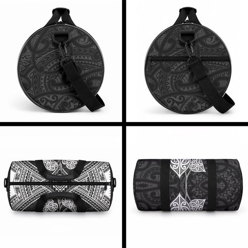 Black New Zealand Kawakawa Maori Ngaru Duffle Bag