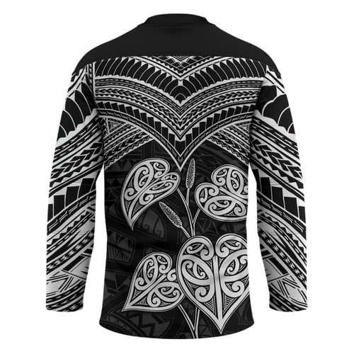 Black New Zealand Kawakawa Maori Ngaru Hockey Jersey