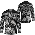 Black New Zealand Kawakawa Maori Ngaru Hockey Jersey