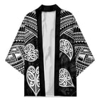 Black New Zealand Kawakawa Maori Ngaru Kimono