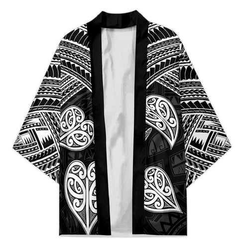 Black New Zealand Kawakawa Maori Ngaru Kimono