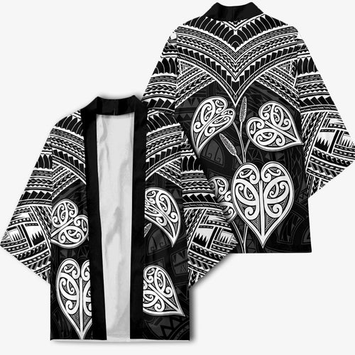 Black New Zealand Kawakawa Maori Ngaru Kimono