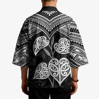 Black New Zealand Kawakawa Maori Ngaru Kimono