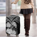 Black New Zealand Kawakawa Maori Ngaru Luggage Cover