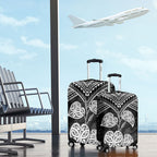 Black New Zealand Kawakawa Maori Ngaru Luggage Cover