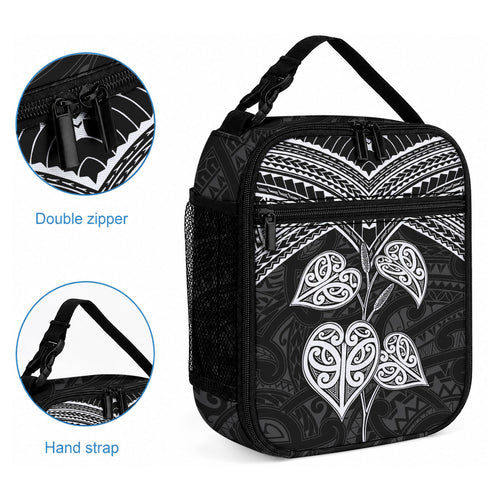 Black New Zealand Kawakawa Maori Ngaru Lunch Bag