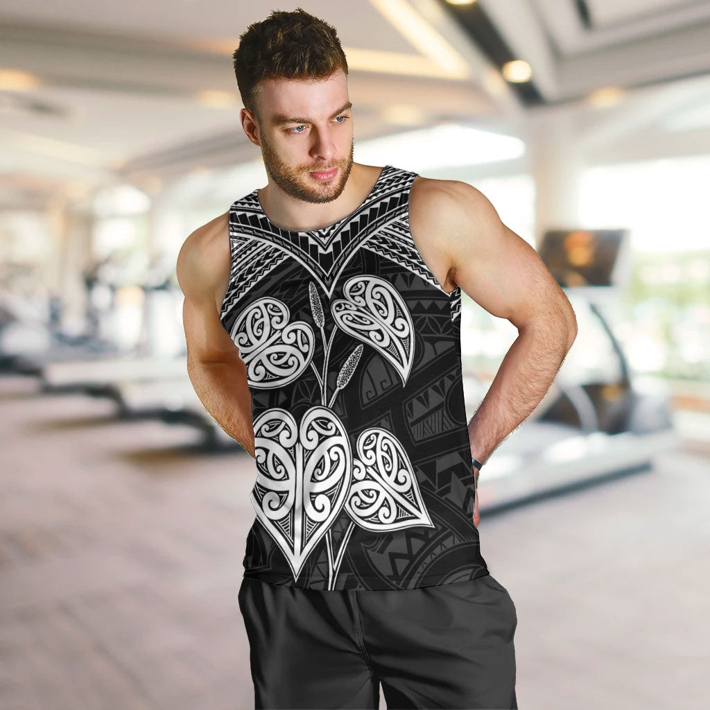Black New Zealand Kawakawa Maori Ngaru Men Tank Top