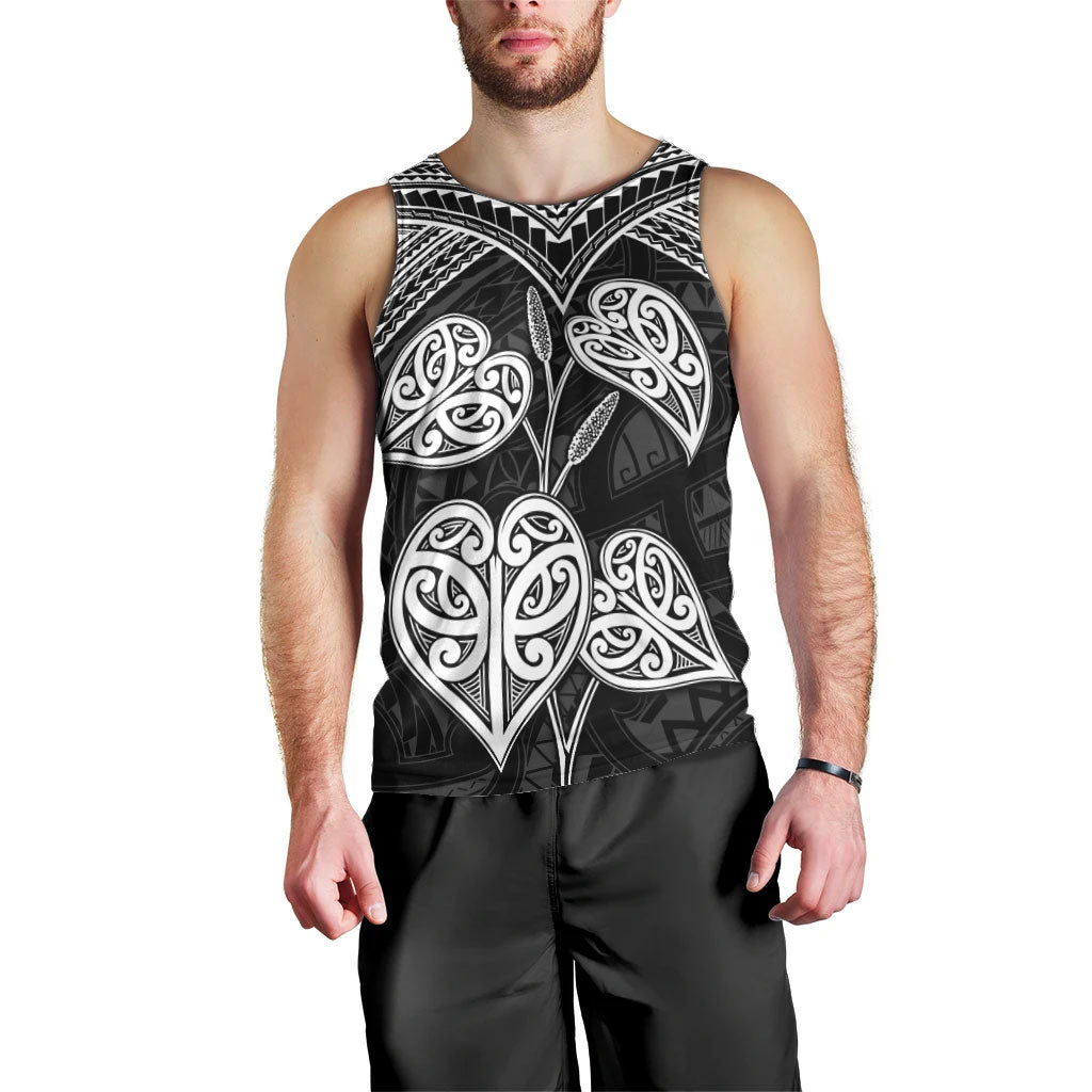 Black New Zealand Kawakawa Maori Ngaru Men Tank Top