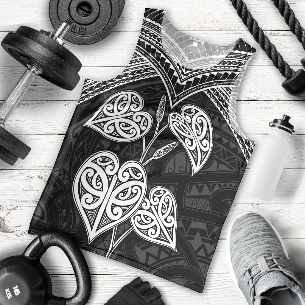 Black New Zealand Kawakawa Maori Ngaru Men Tank Top