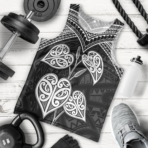 Black New Zealand Kawakawa Maori Ngaru Men Tank Top