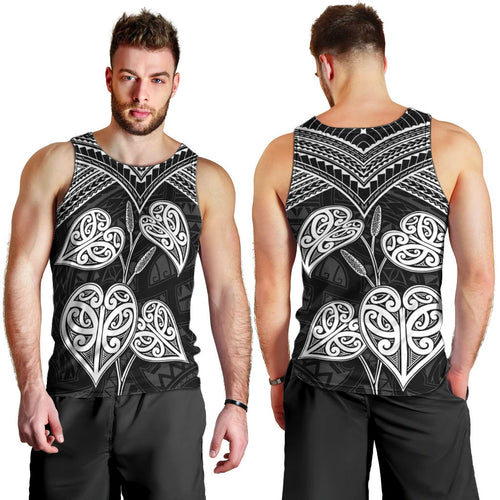 Black New Zealand Kawakawa Maori Ngaru Men Tank Top