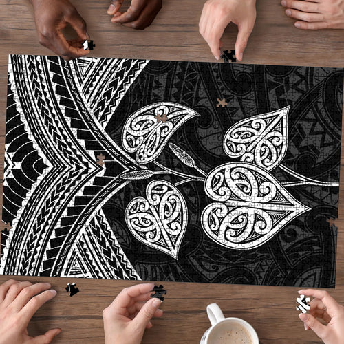 Black New Zealand Kawakawa Maori Ngaru Puzzle