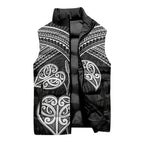 Black New Zealand Kawakawa Maori Ngaru Sleeveless Puffer Jacket