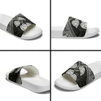 Black New Zealand Kawakawa Maori Ngaru Slide Sandals