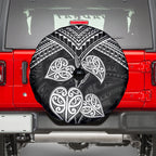 Black New Zealand Kawakawa Maori Ngaru Spare Tire Cover