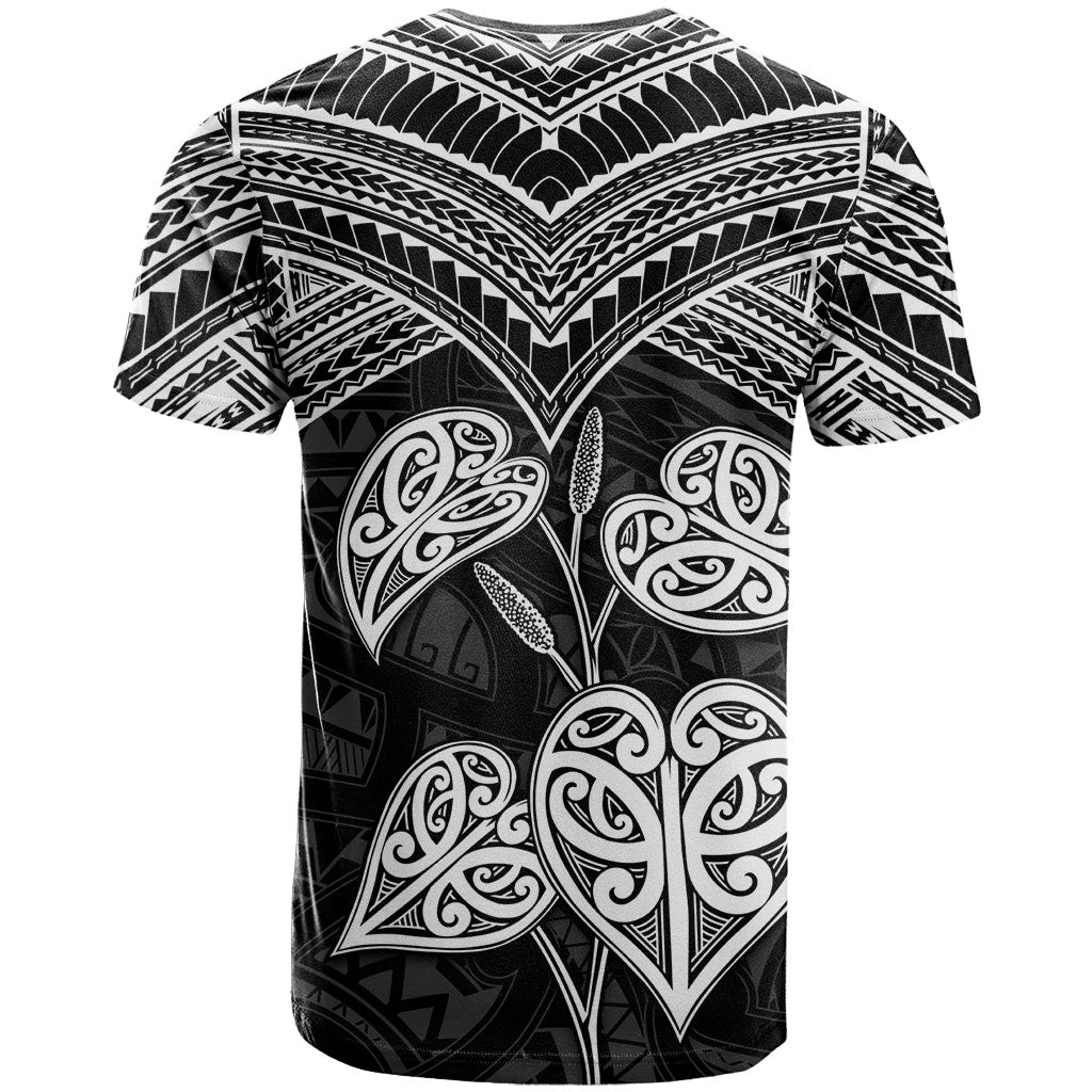Black New Zealand Kawakawa Maori Ngaru T Shirt