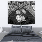 Black New Zealand Kawakawa Maori Ngaru Tapestry