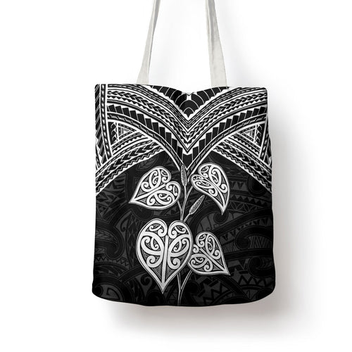 Black New Zealand Kawakawa Maori Ngaru Tote Bag