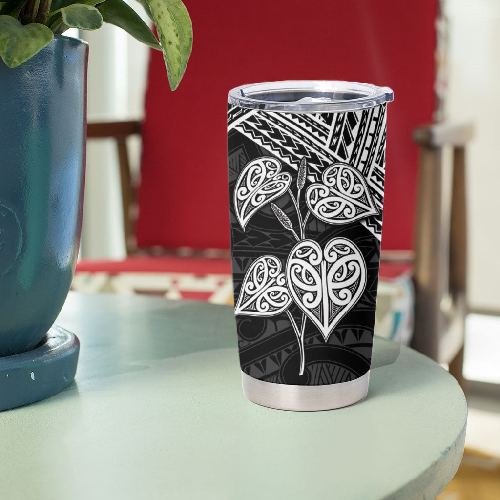 Black New Zealand Kawakawa Maori Ngaru Tumbler Cup