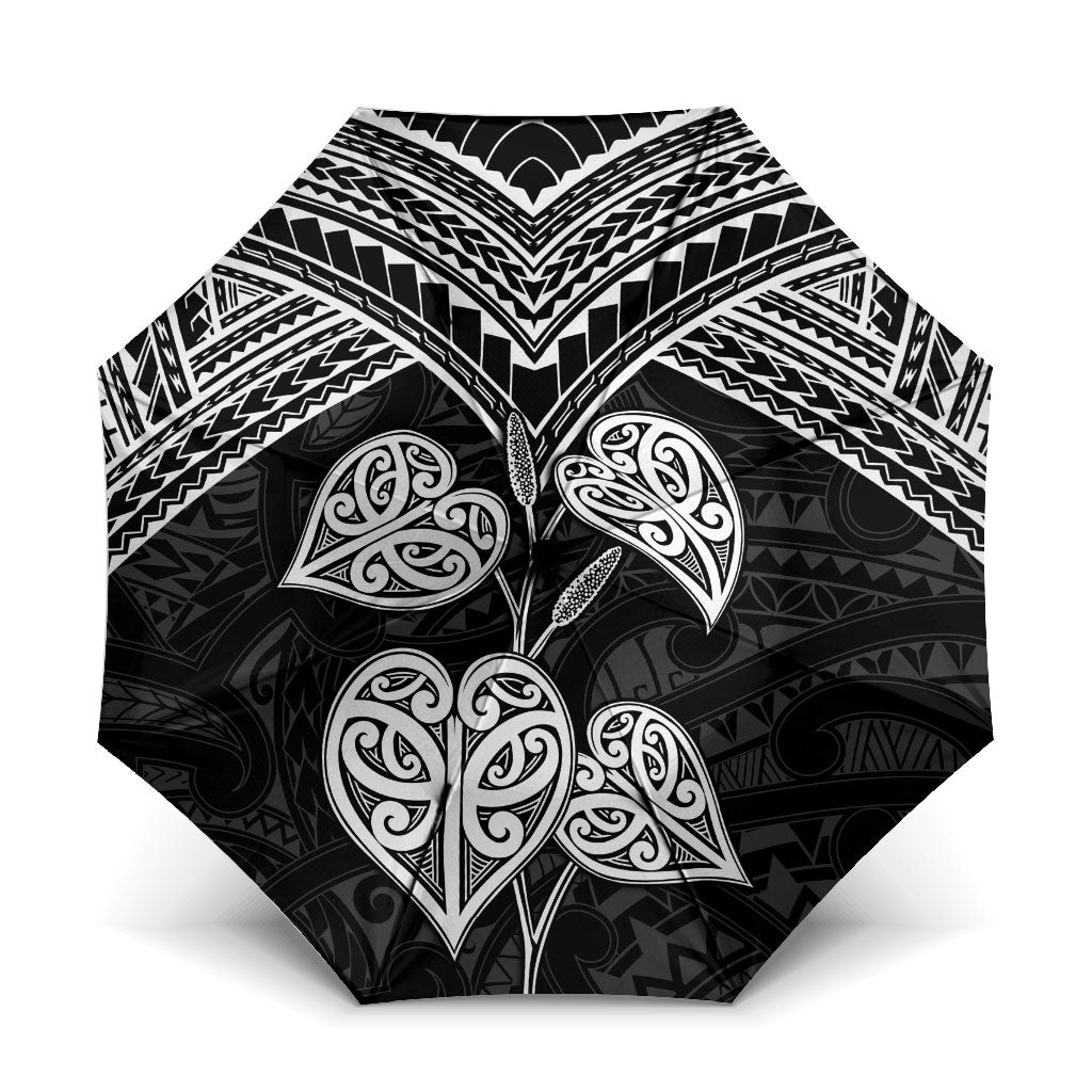 Black New Zealand Kawakawa Maori Ngaru Umbrella