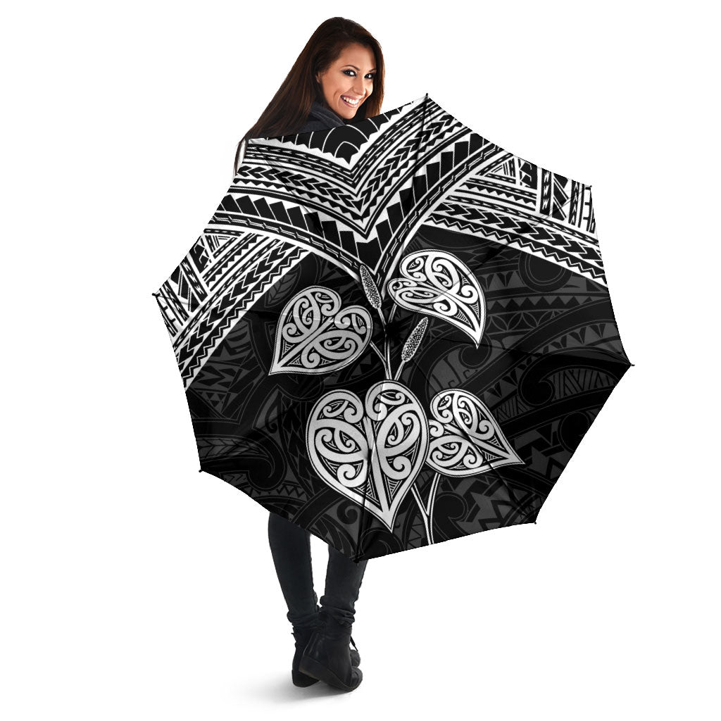 Black New Zealand Kawakawa Maori Ngaru Umbrella