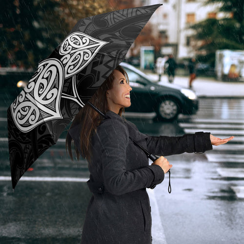 Black New Zealand Kawakawa Maori Ngaru Umbrella