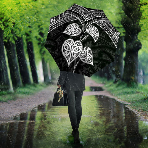 Black New Zealand Kawakawa Maori Ngaru Umbrella