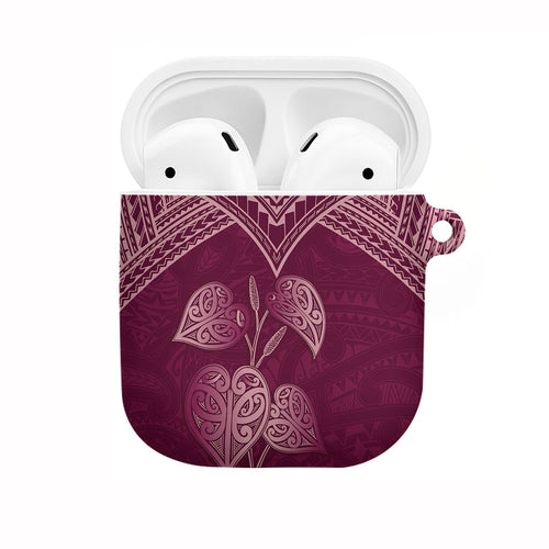 Burgundy New Zealand Kawakawa Maori Ngaru AirPods Case