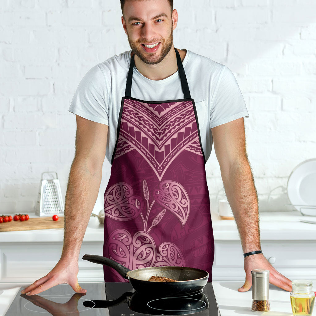 Burgundy New Zealand Kawakawa Maori Ngaru Apron
